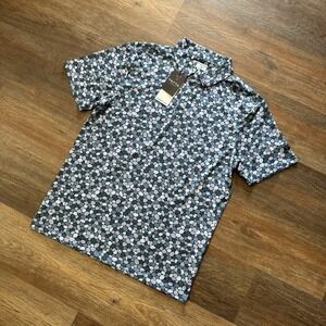 NWT Yatta Golf Cobblestone Pattern Geometric Polo Men's Size Medium AOP‎